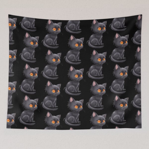 Item preview, Black Cat Kitten Themed Kitty Tee designed and sold by Yellowriversss.