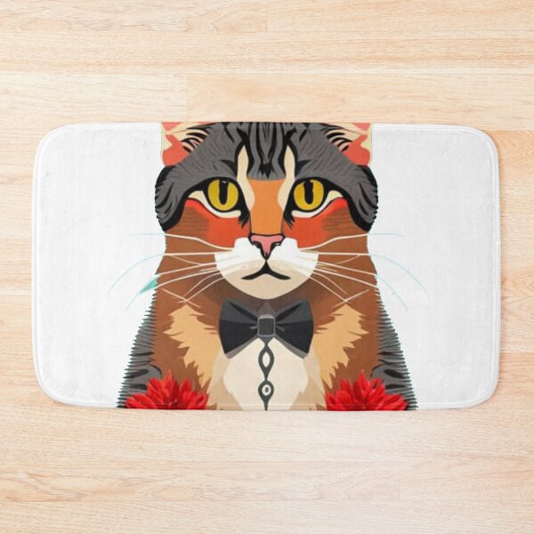 Item preview, Executive Cat With Flowers designed and sold by Printifacts.