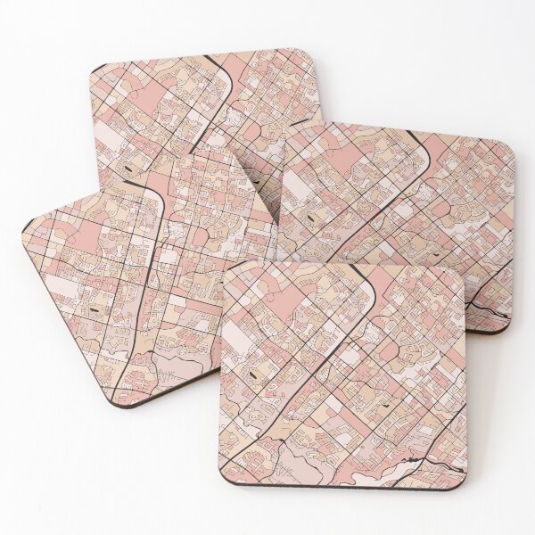 Item preview, Mississauga Map Pattern in Soft Pink Pastels designed and sold by PatternMaps.