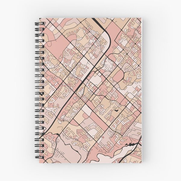 Item preview, Mississauga Map Pattern in Soft Pink Pastels designed and sold by PatternMaps.