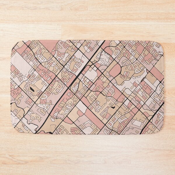 Item preview, Mississauga Map Pattern in Soft Pink Pastels designed and sold by PatternMaps.