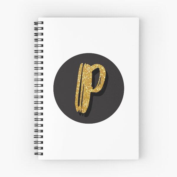 Item preview, Monogram P Gold Glitter in A Black Dot designed and sold by simplymonogram.