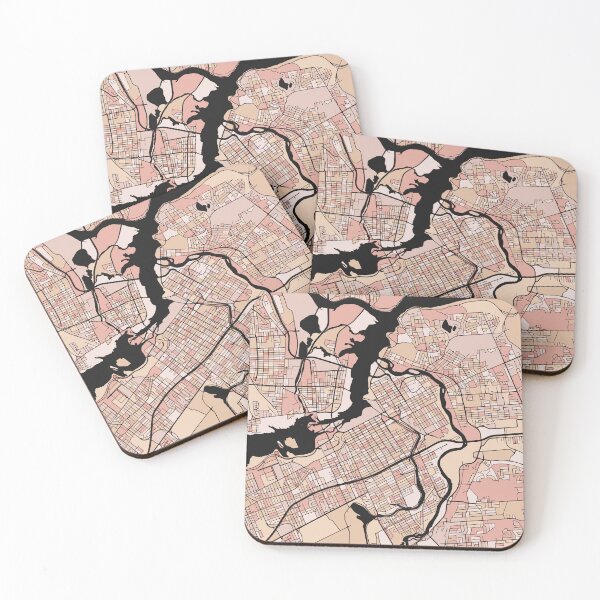 Item preview, Ottawa Map Pattern in Soft Pink Pastels designed and sold by PatternMaps.