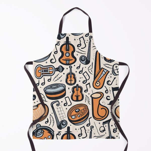Item preview, Seamless pattern Musical instruments designed and sold by deviatepolo.
