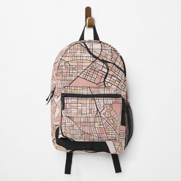 Item preview, Perth Map Pattern in Soft Pink Pastels designed and sold by PatternMaps.