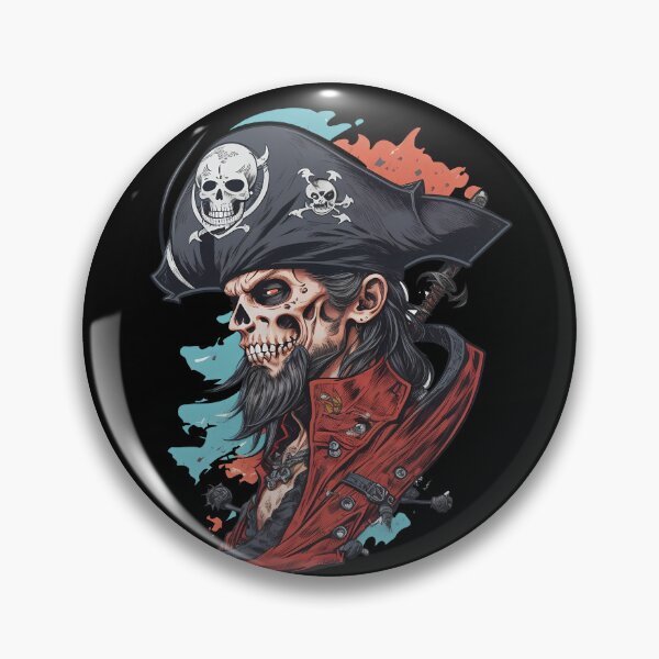 Item preview, Zombie Pirate Captain Skull Ship Classic Spooky designed and sold by Yellowriversss.