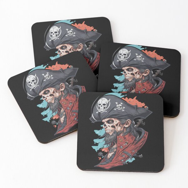 Item preview, Zombie Pirate Captain Skull Ship Classic Spooky designed and sold by Yellowriversss.