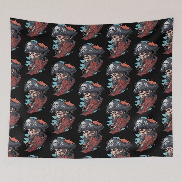 Item preview, Zombie Pirate Captain Skull Ship Classic Spooky designed and sold by Yellowriversss.