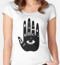 Magische Hand Tailliertes Rundhals-Shirt