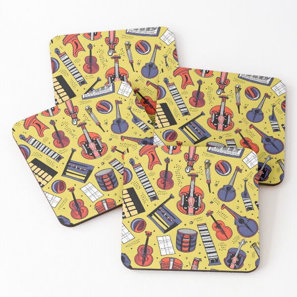 Item preview, Seamless pattern Musical instruments designed and sold by deviatepolo.