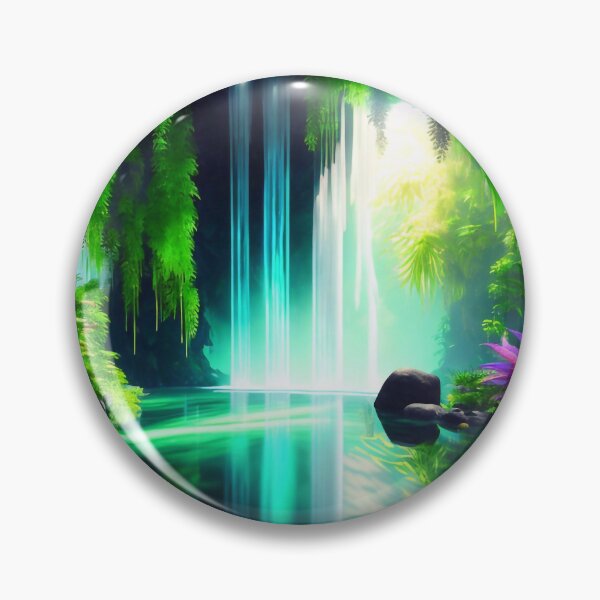 Item preview, Beautiful waterfall in the jungle designed and sold by M-Y-A-R-T-.