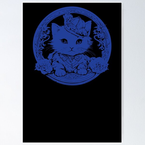 Item preview, Elegant Little Kitten - Blue 2 designed and sold by Soulemotion.