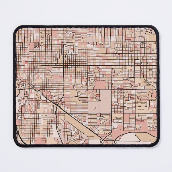 Item preview, Tucson Map Pattern in Soft Pink Pastels designed and sold by PatternMaps.