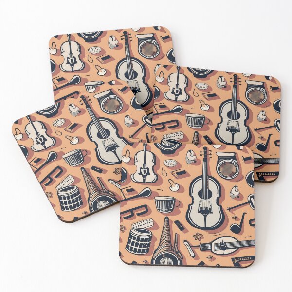 Item preview, Seamless pattern Musical instruments designed and sold by deviatepolo.