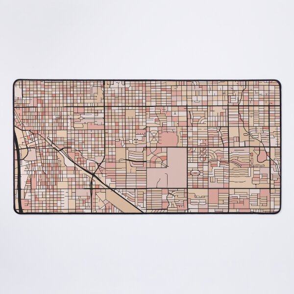 Item preview, Tucson Map Pattern in Soft Pink Pastels designed and sold by PatternMaps.