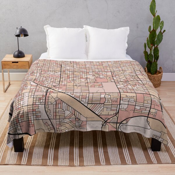 Item preview, Tucson Map Pattern in Soft Pink Pastels designed and sold by PatternMaps.