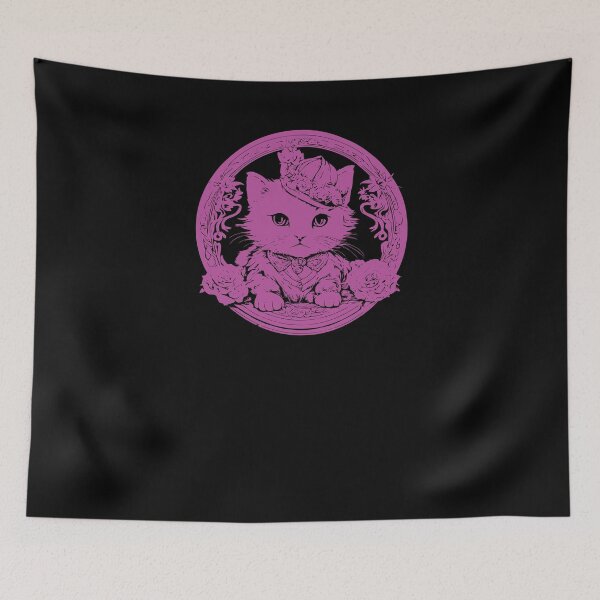 Item preview, Elegant Little Kitten - Fuchsia designed and sold by Soulemotion.