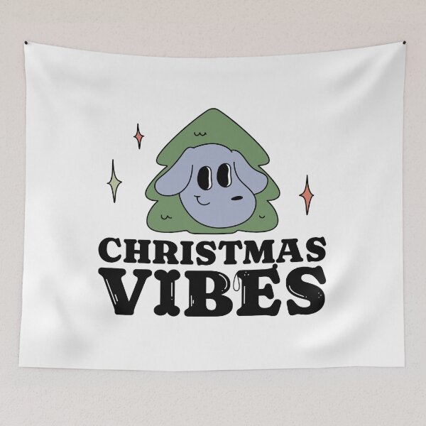 Item preview,  Cute Christmas tree dog groovy retro vintage funny family xmas time vibes designed and sold by TNwandesignart.