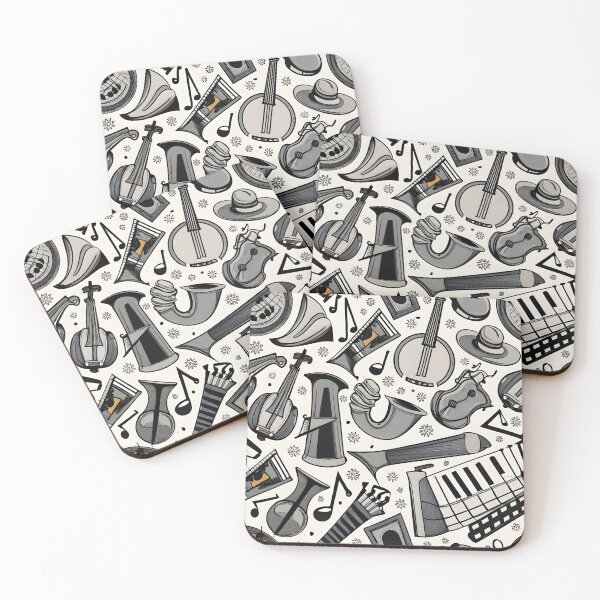 Item preview, Seamless pattern Musical instruments designed and sold by deviatepolo.