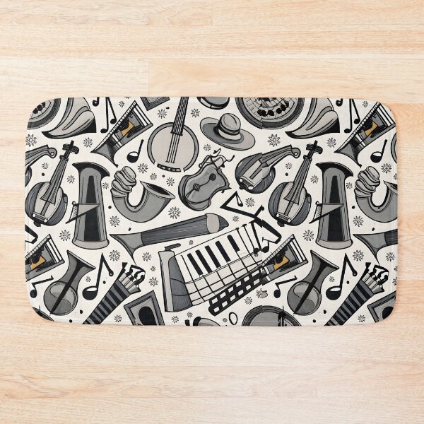 Item preview, Seamless pattern Musical instruments designed and sold by deviatepolo.