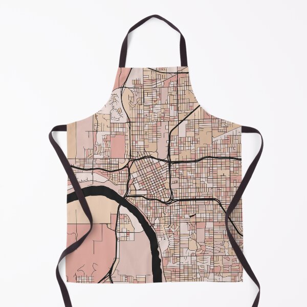 Item preview, Tulsa Map Pattern in Soft Pink Pastels designed and sold by PatternMaps.