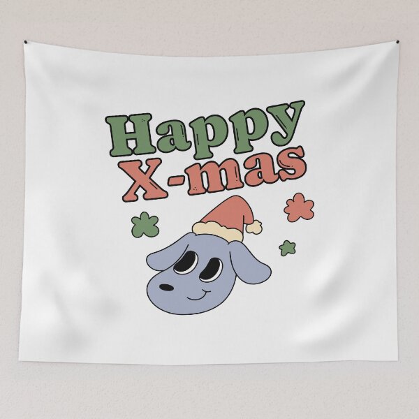 Item preview, happy Christmas Santa dog groovy retro vintage funny family xmas time  designed and sold by TNwandesignart.