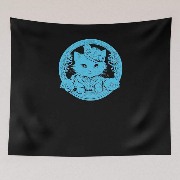 Item preview, Elegant Little Kitten - Light Blue designed and sold by Soulemotion.