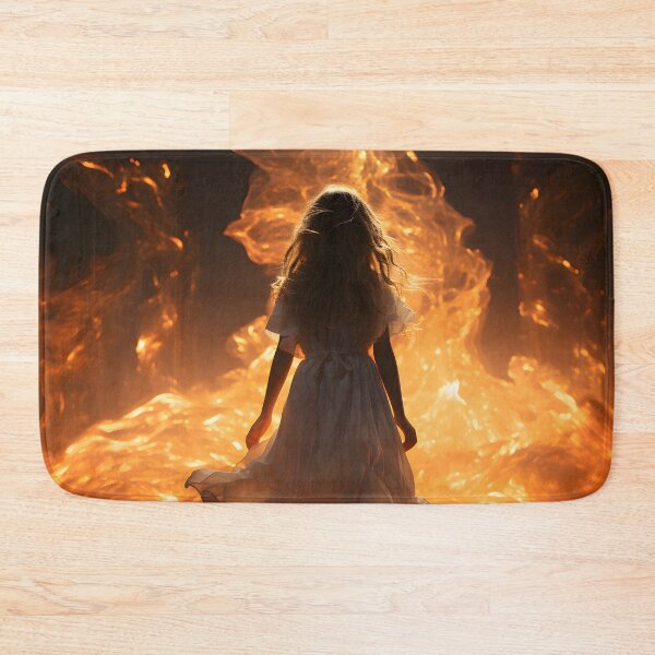 Item preview, Enchanting fire and girl in dress designed and sold by oilidesing.