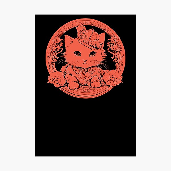 Item preview, Elegant Little Kitten - Bright Red designed and sold by Soulemotion.