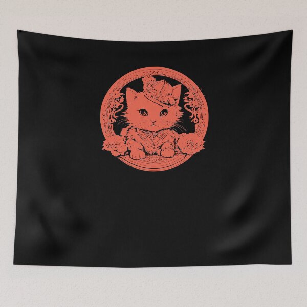 Item preview, Elegant Little Kitten - Bright Red designed and sold by Soulemotion.