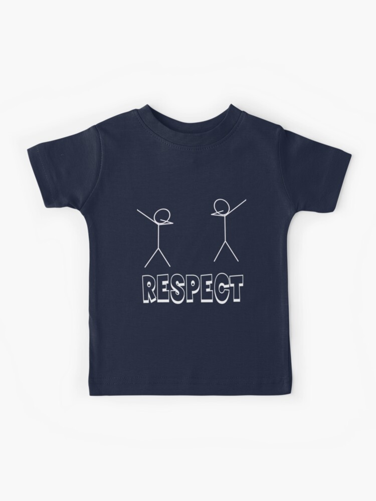 Dab Stickman Respect Kids T Shirt By Rendamon Redbubble - stickman roblox shirt