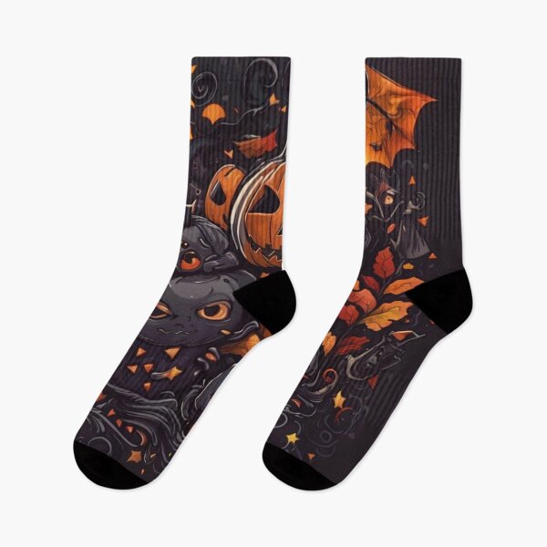 Item preview, Halloween evil pumpkins and bats designed and sold by JackFreestone.