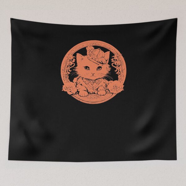Item preview, Elegant Little Kitten - Coral designed and sold by Soulemotion.