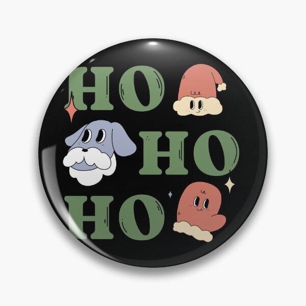Item preview, Ho Ho Ho Christmas Santa dog groovy retro vintage funny family xmas time  designed and sold by TNwandesignart.
