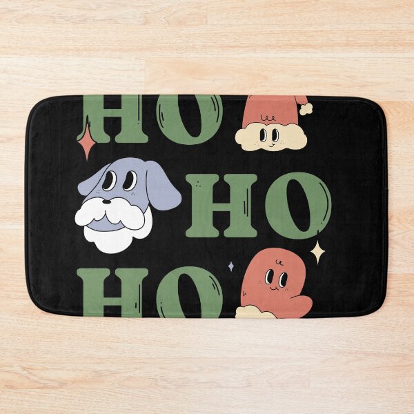 Item preview, Ho Ho Ho Christmas Santa dog groovy retro vintage funny family xmas time  designed and sold by TNwandesignart.