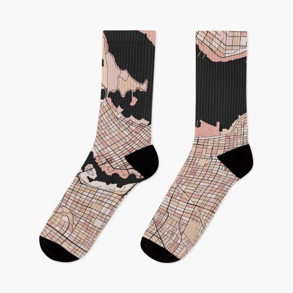 Item preview, Vancouver Map Pattern in Soft Pink Pastels designed and sold by PatternMaps.