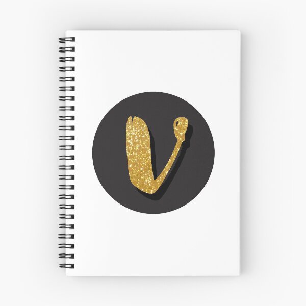 Item preview, Monogram V Gold Glitter in A Black Dot designed and sold by simplymonogram.