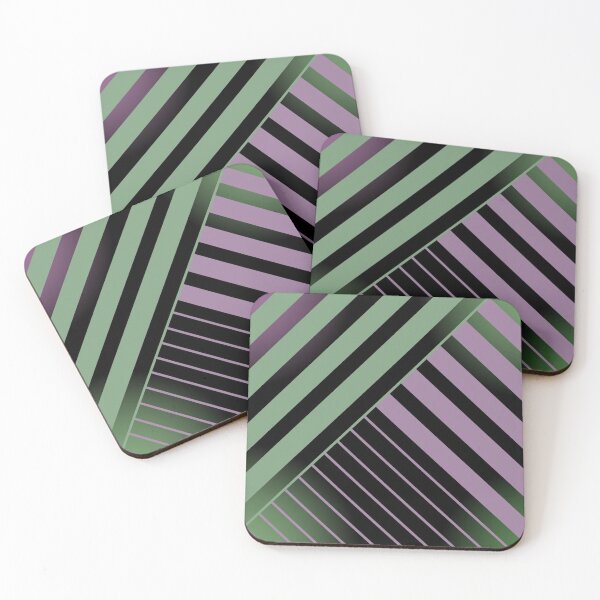 Item preview, Green and Pink Stripes on Black designed and sold by OneLook.