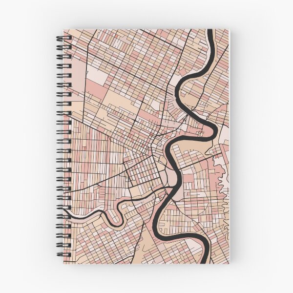 Item preview, Winnipeg Map Pattern in Soft Pink Pastels designed and sold by PatternMaps.