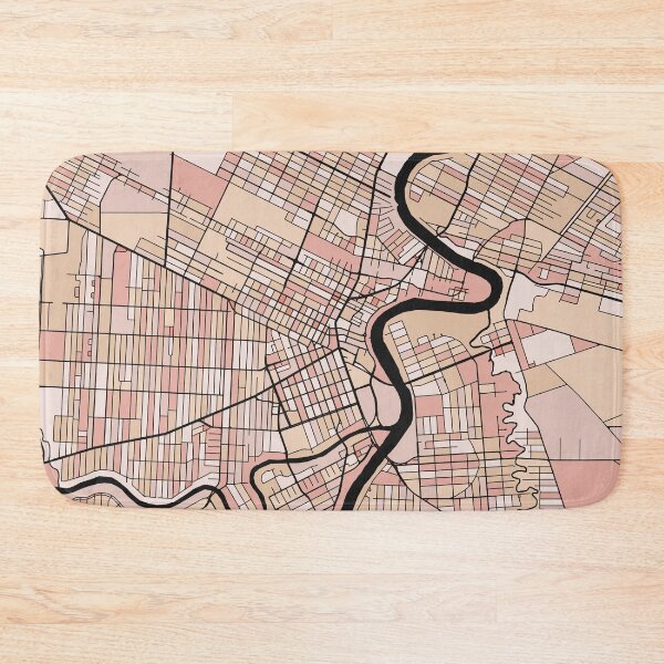 Item preview, Winnipeg Map Pattern in Soft Pink Pastels designed and sold by PatternMaps.