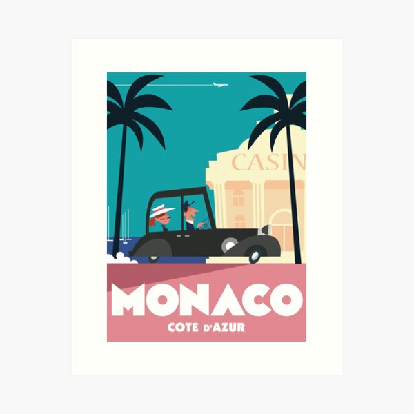 Monaco Travel poster Art Print