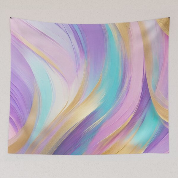 Item preview, Abstract Pink Lilac Turquoise Gold designed and sold by Cato99.