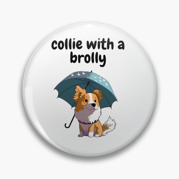 Item preview, Collie With a Brolly designed and sold by ChaiTees.