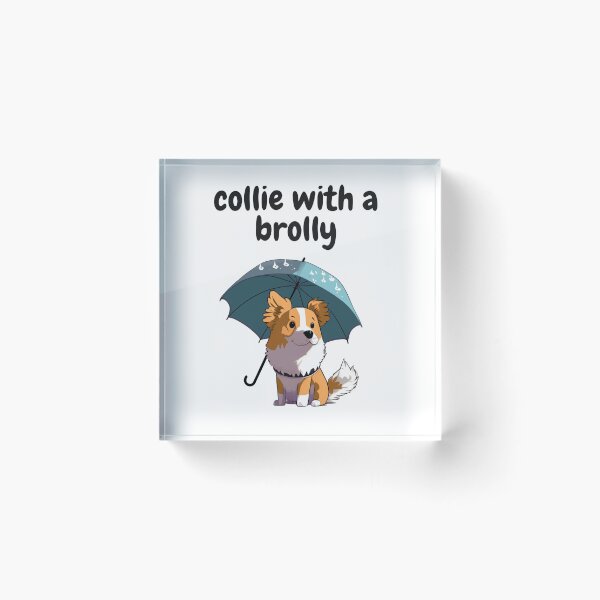 Item preview, Collie With a Brolly designed and sold by ChaiTees.