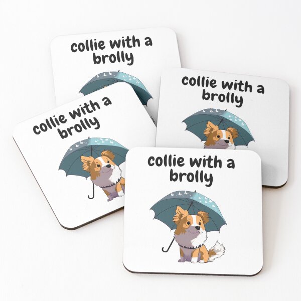 Item preview, Collie With a Brolly designed and sold by ChaiTees.