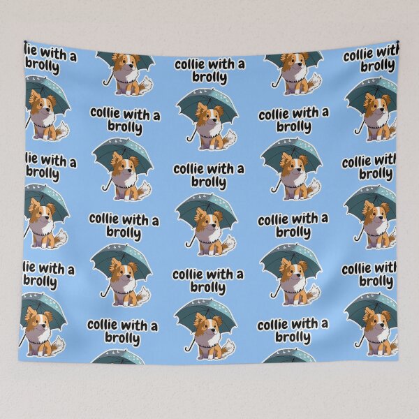 Item preview, Collie With a Brolly designed and sold by ChaiTees.