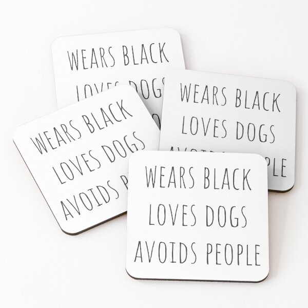 Item preview, wears black loves dogs avoids people designed and sold by EmeraldeaArt.