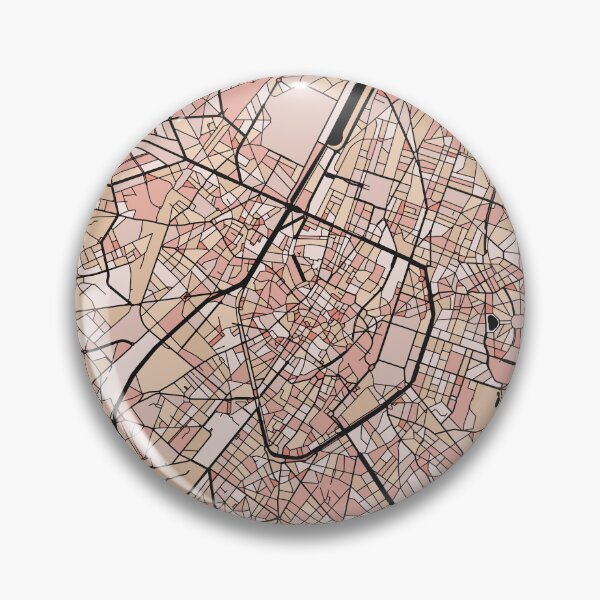 Artikelvorschau, Brüsseler Kartenmuster in zartrosa Pastelltönen entworfen und verkauft von PatternMaps.