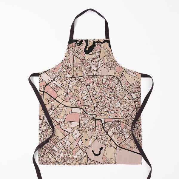 Item preview, Bucharest Map Pattern in Soft Pink Pastels designed and sold by PatternMaps.