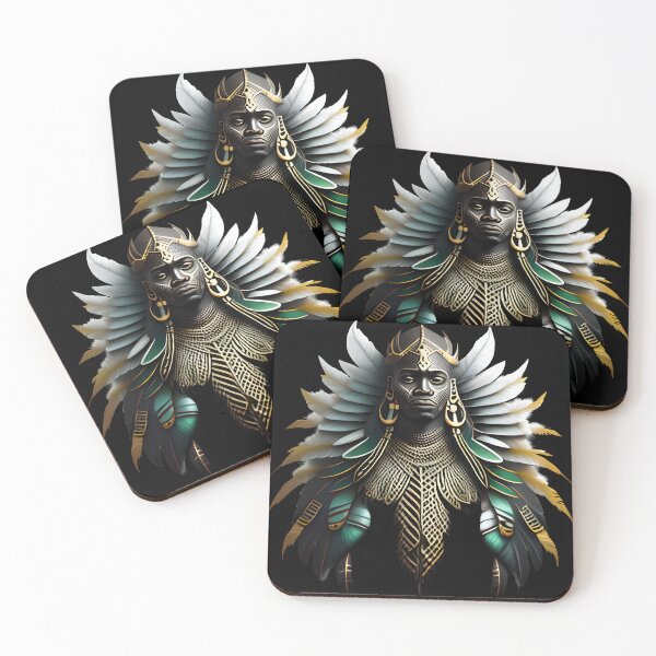 Item preview, BLACK GREEN AFRICAN WARRIOR GREEN WINGS 1 designed and sold by justyna-s28.